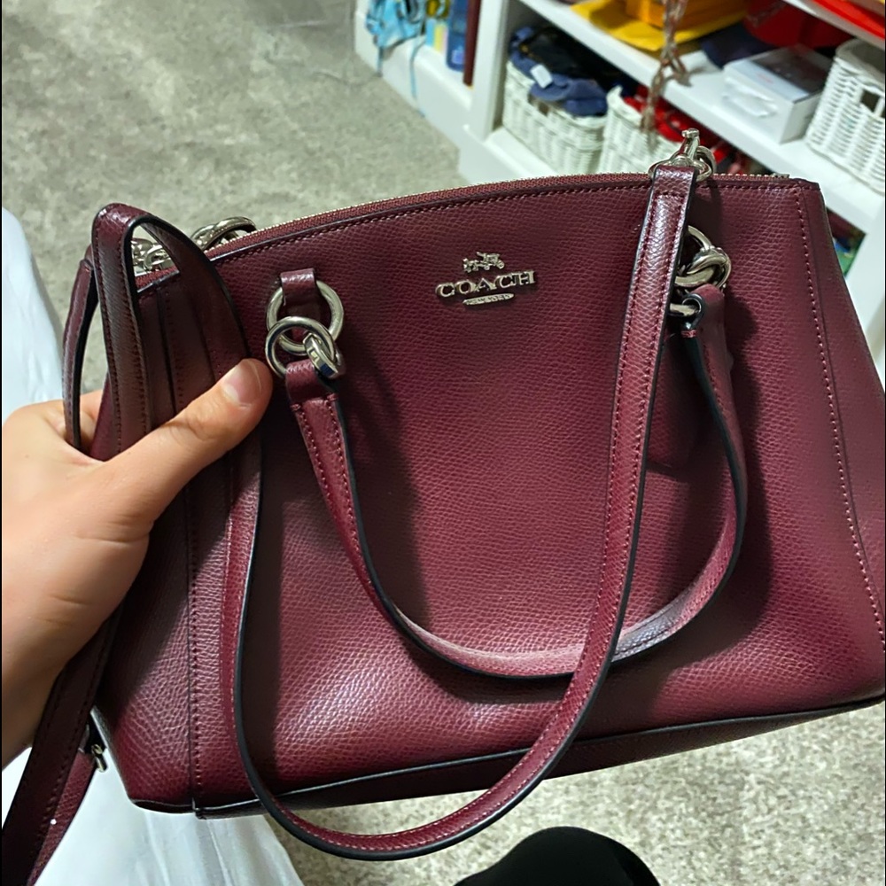 BURGUNDY UNUSED COACH PURSE - Picture 2 of 4